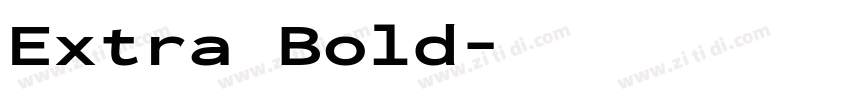 Extra Bold字体转换